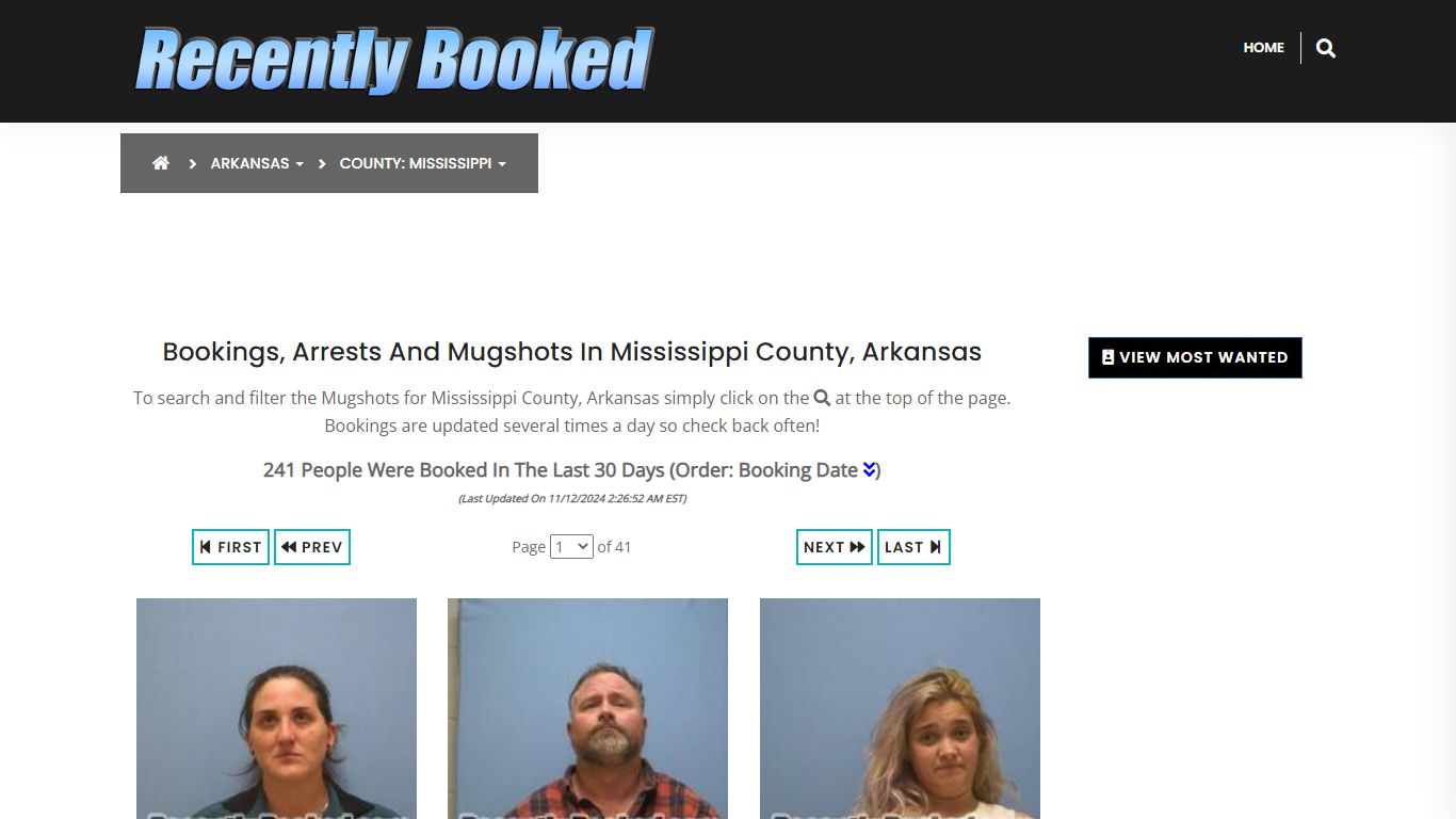 Bookings, Arrests and Mugshots in Mississippi County, Arkansas